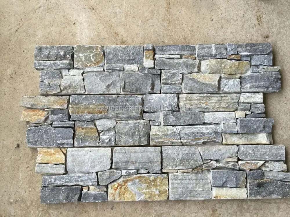 
factory sale cheap blue quartz natural concrete stone veneer and stone wall cladding(CZ-N72) 