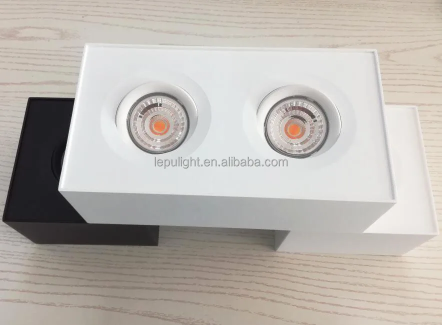 2x9w 18w Newest GYRO Surface Square Rectangle LED downlight