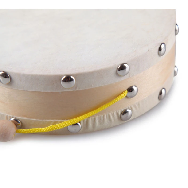 kids toy rattle drum, custom logo print hand drum, Chinese traditional tambourine chinese touy drum