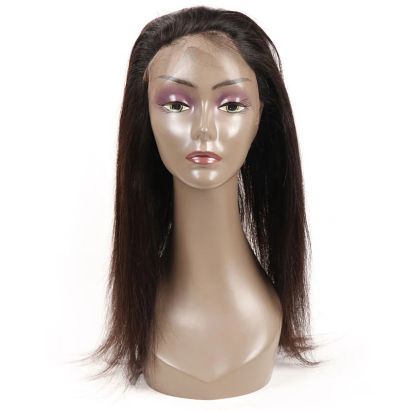 
10A Grade Straight Human Hair 3 Bundles with 360 Lace Frontal Closure Unprocessed Virgin Brazilian Cuticle Aligned Hair 