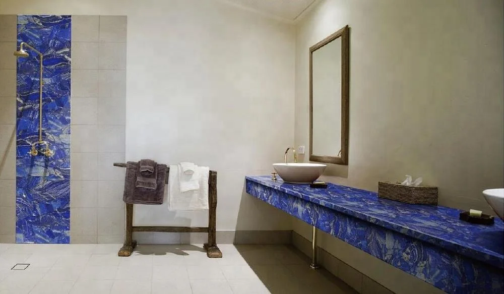 
wall panel decoration precious lapis lazuli slab 