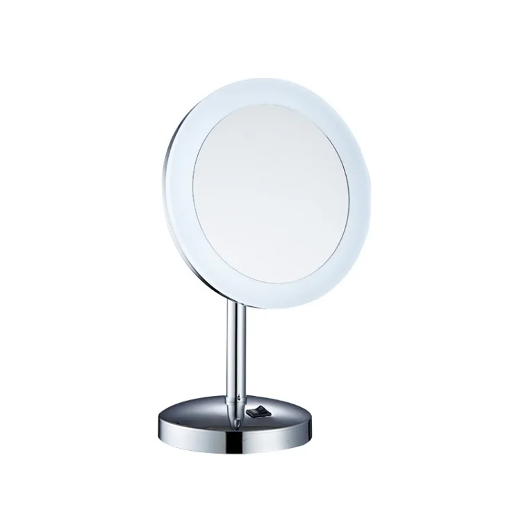 HSY1010  Wall Led Light Makeup Beauty Acrylic Bathroom Round Magnifying Cosmetics Bath Mirror