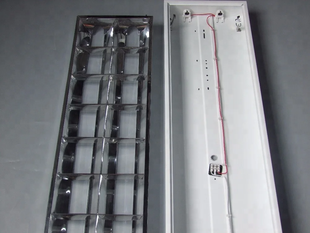 Best price T8 grille LED tube light fixture with aluminum reflector 2 years warranty