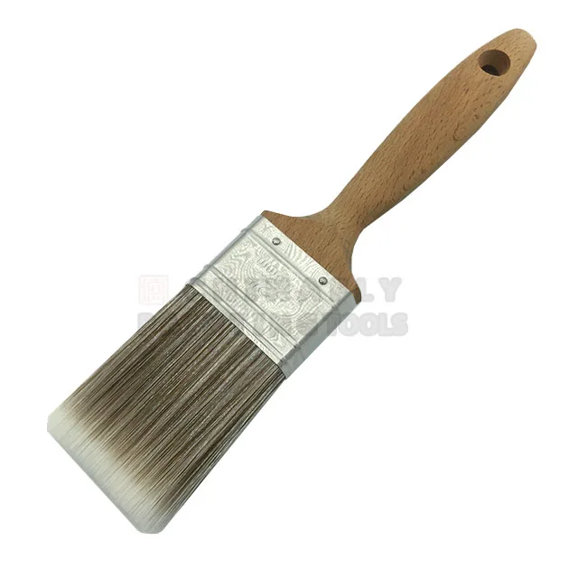 
CTWHPB013 Top Quality Beech Beaver Wooden Handle Paint Brush Nylon/ Polyester filament Paint Brushes 