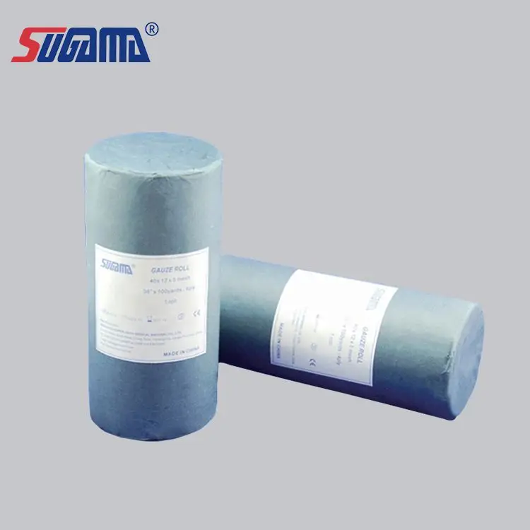 100%cotton surgical absorbent medical hospital surgical 4ply gauze roll