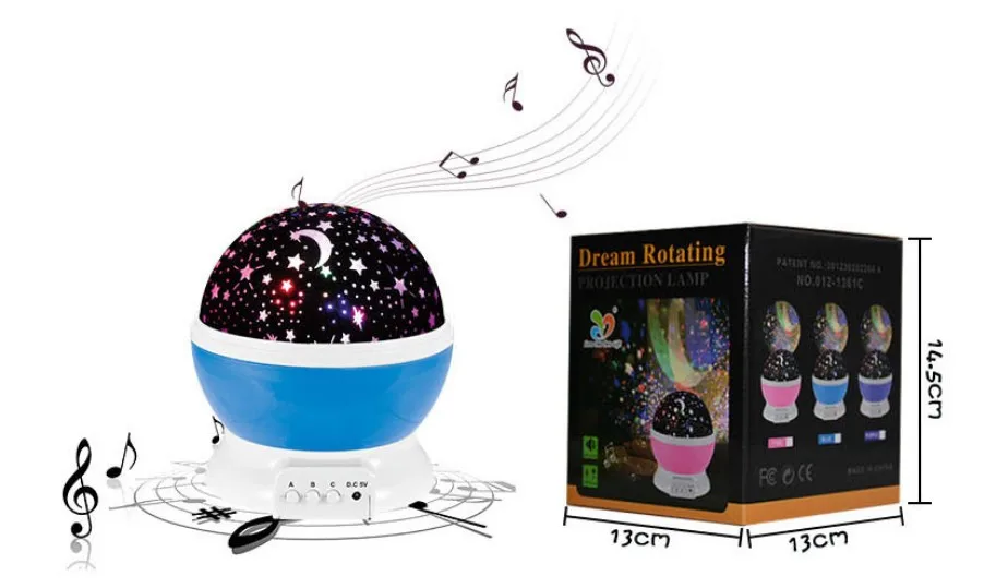 3D star nightlight projector baby light rotating projection nightlight