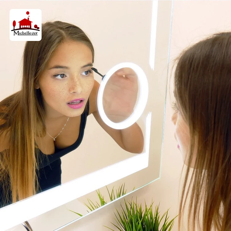 
20x 30 x magnifying mirror with light Bathroom Accessory Led Mirror With Magnifier And Demister Pad 