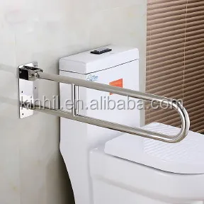 
STAINLESS STEEL BATHTUB TOILET SAFETY STANDARD U-SHAPE FLIP UP GRAB BAR FOR DISABLE FOR THE ELDERS 52009 