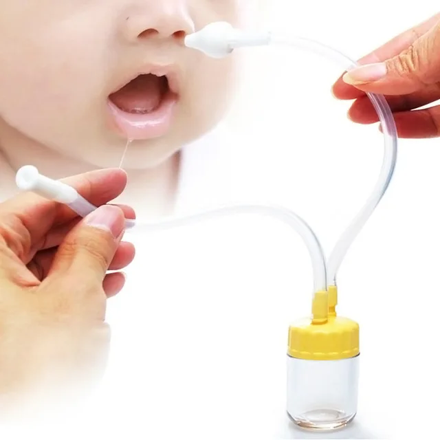 New Born Baby Safety Nose Cleaner Vacuum Suction Nasal Aspirator Random Color