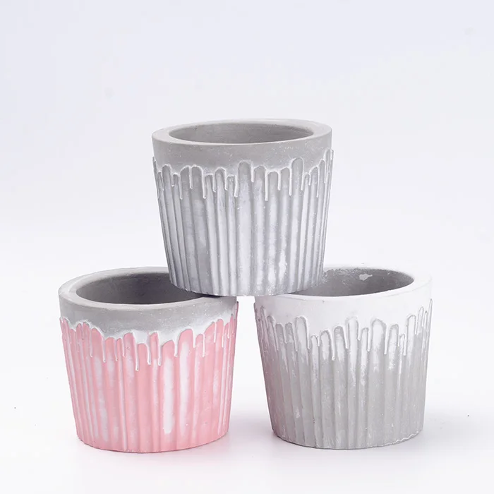 Home Decoration Use and Yes Handmade cement candle jar & holder