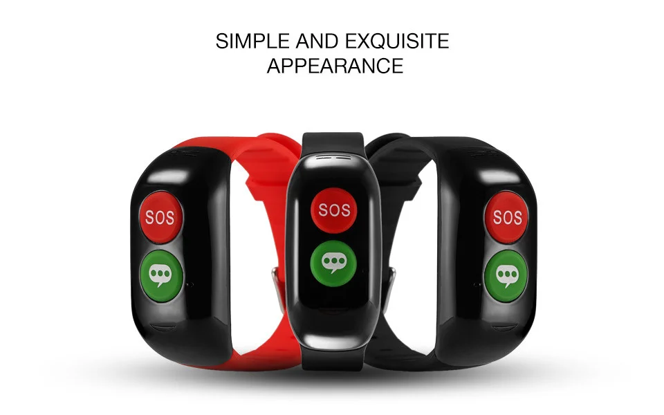 Умный Браслет SOS для пожилых людей, с одной кнопкой для экстренного вызова, с одной кнопкой, с голосовыми сигналами, с gps-трекером, часы для пожилых людей