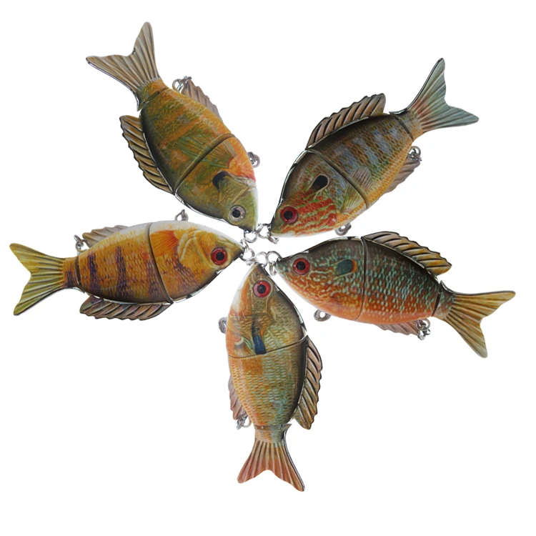Hot Popular Multi 3 Section Jointed Swimbait Bluegill Fishing Lure