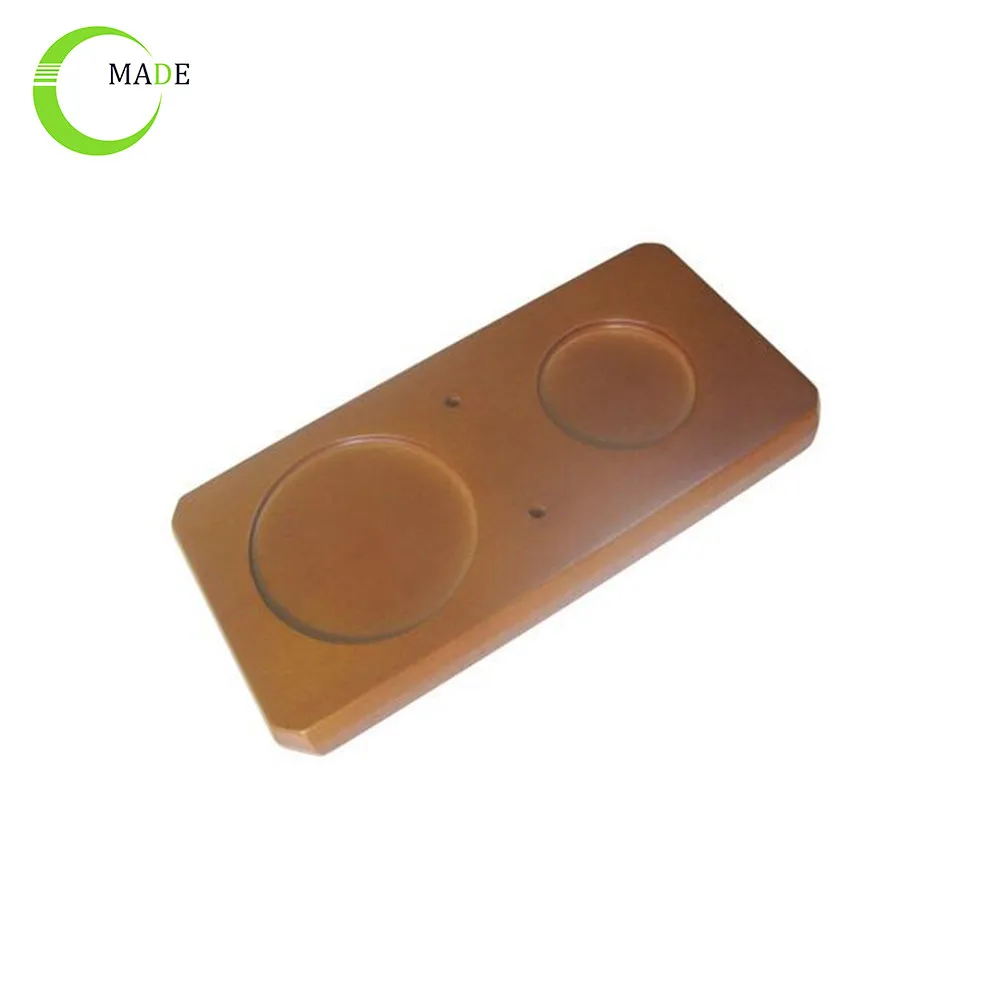 CNC machining solid wood base for coffee pot