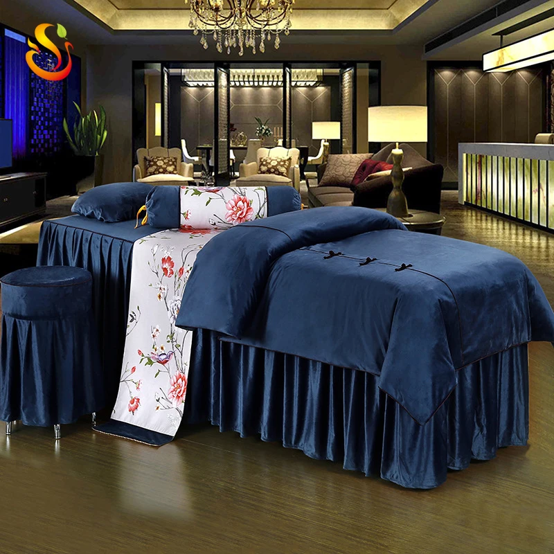 
European high-end beauty bed cover four sets custom simple bedcover 