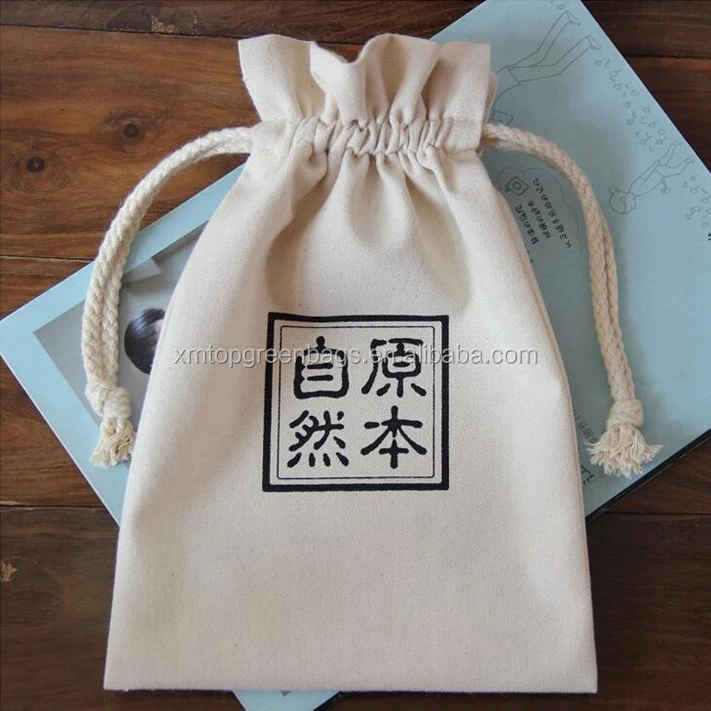 Eco-Friendly Draw String Bag Printed Customized Size Gift Bag Cotton Drawstring Pouch Wholesale