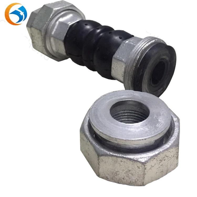 nice PN25 union type screwed rubber flexible joint