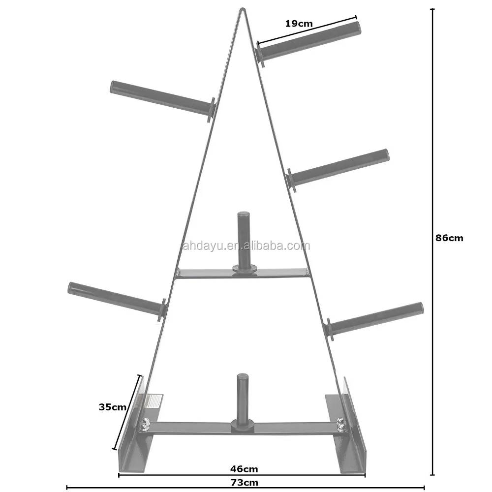 Standard Weight Plate Tree Rack Stand Storage for 25mm Weight Plates