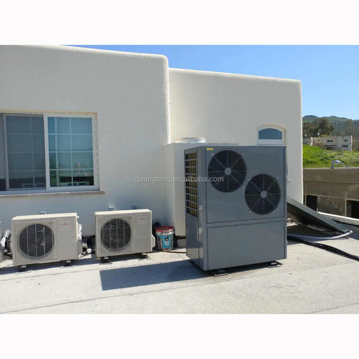 Max 80 Degree C air to water heat pump high temperature, air source heat pump high temperature, high temperature heat pumps