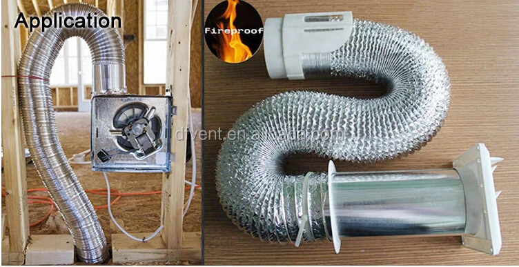 Лидер продаж, гибкий воздуховод из полиэстера и алюминиевой фольги для кондиционера