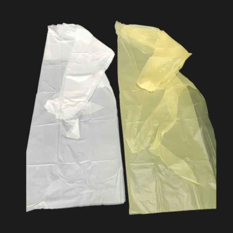 JWIG6001 China Factory Disposable Waterproof CPE/PE plastic Gown/clothes