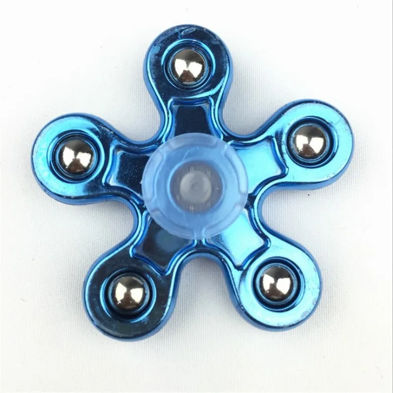 Гальванизированный гироскоп для пальцев Пять бусин спиннинг Детские горячие продажи игрушки оптом производители гироскопа для пальцев