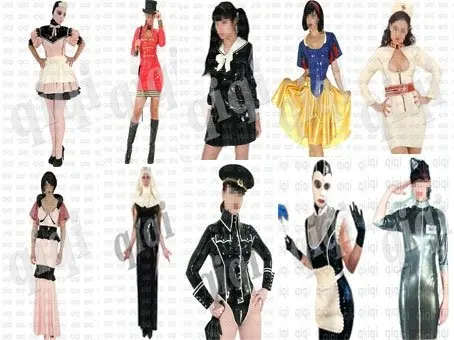 
Latex (rubber) uniform dress catsuit 