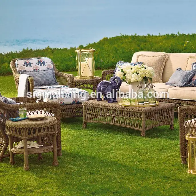 New design outdoor garden furniture leisure resin wicker sofa set for sale
