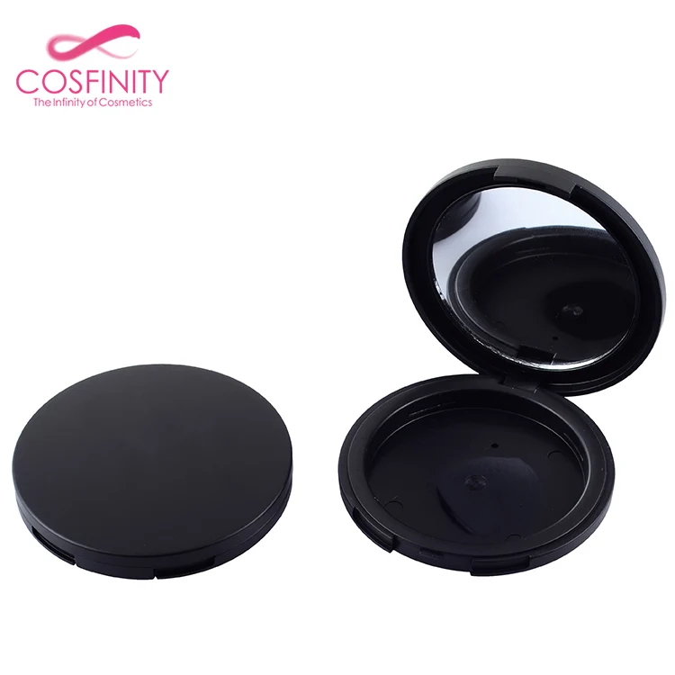 2021 trending products round two-layer makeup empty foundation compact case loose powder case with mirror