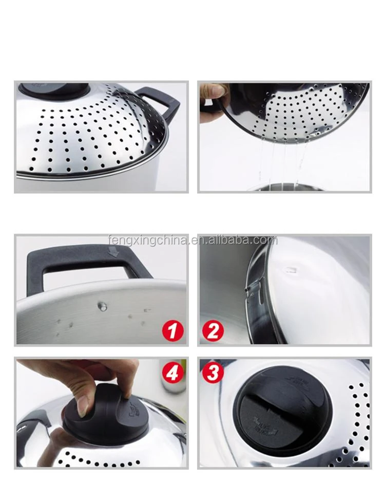 China Supplier Factory Promotion Price Modern Pasta Cooker Pot Set With Strainer