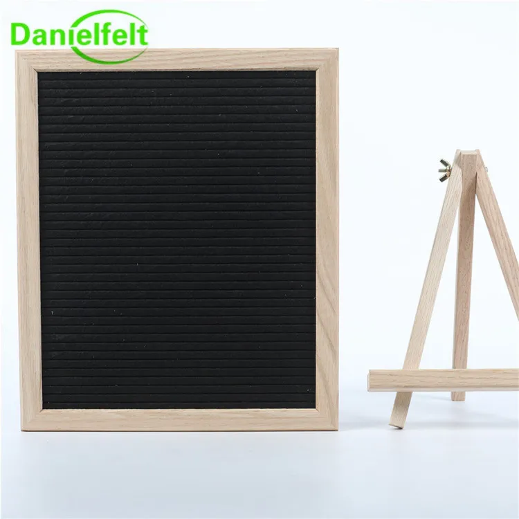 
Oak Frame Felt Letter Board Plastic Letters Black White Gold Pink 