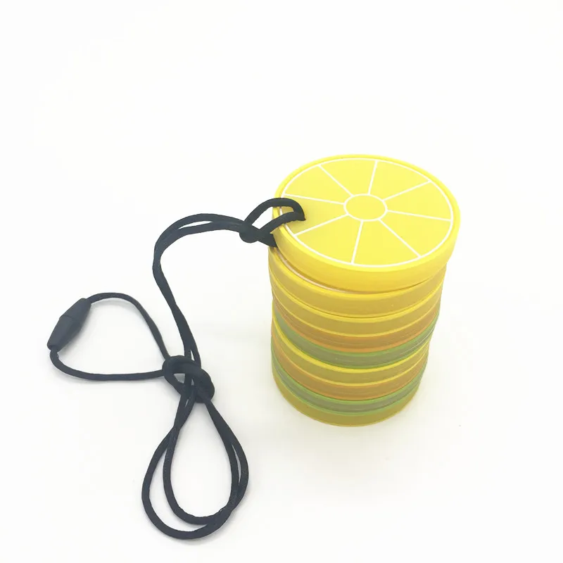 
New Baby Teether Baby Chew Lemon Pendant Silicone Teether 