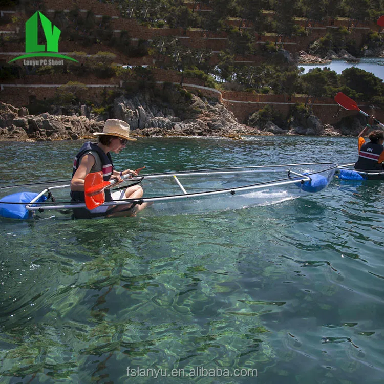 Clear plastic boat transparent clear bottom kayak