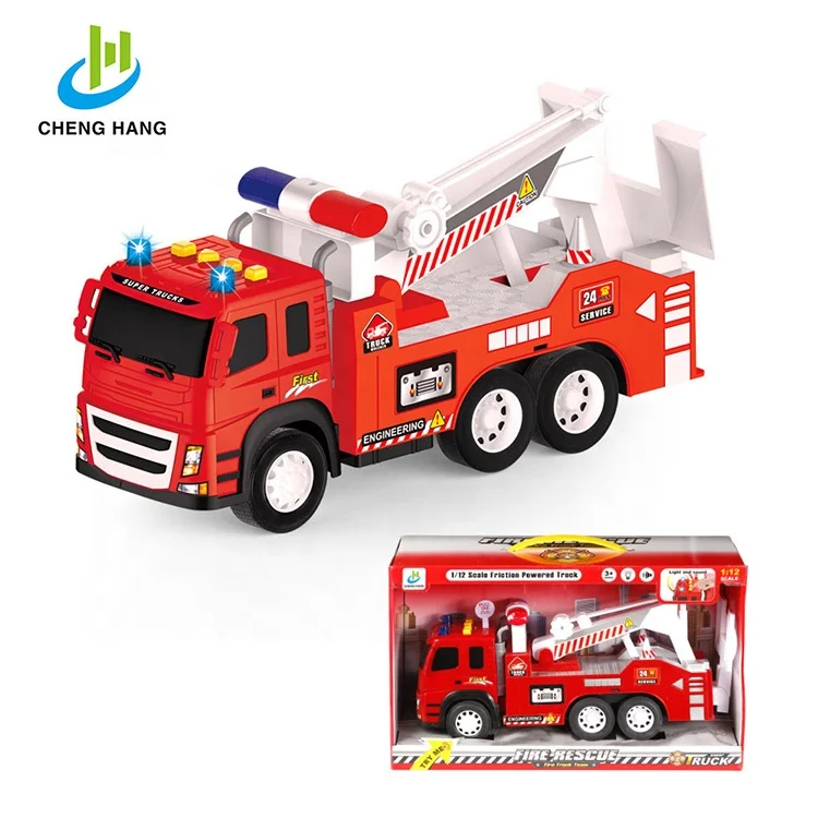 1/12 13 дюймовый пластиковый фрикционный грузовик, игрушки, спасательный автомобиль, буксир, пожарная машина, модель игрушки