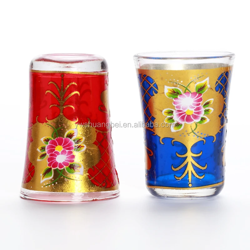 Wholesale Arabic Tea Cup  Set Of 6 Customized Printing Glass Cup