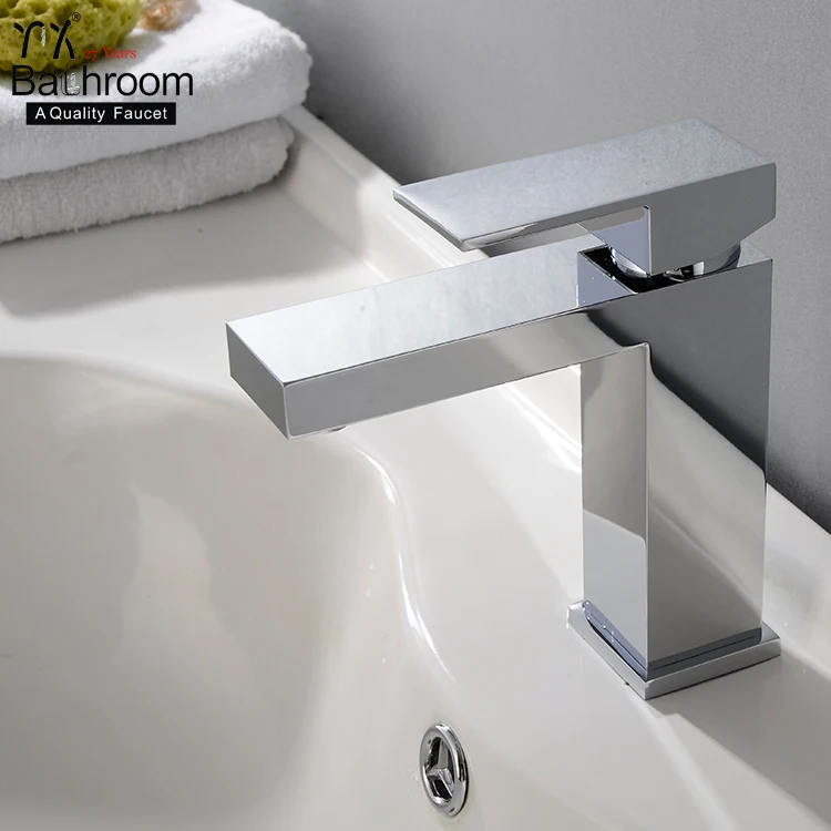 
Basin sink faucet with filter cartridge Square column copper chrome single hole single handle Lifting basin faucet 