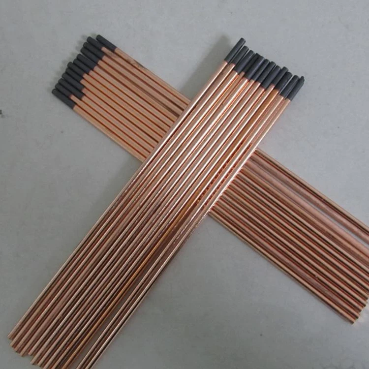 
DC copper coated pointed arc air gouging carbon electrode rod 9.5*305mm 