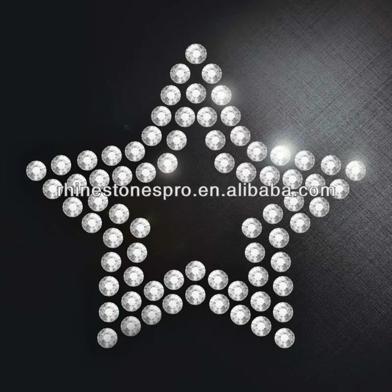 Star Design motif Iron On Gem Crystal Transfer Fashion Hotfix rhinestone