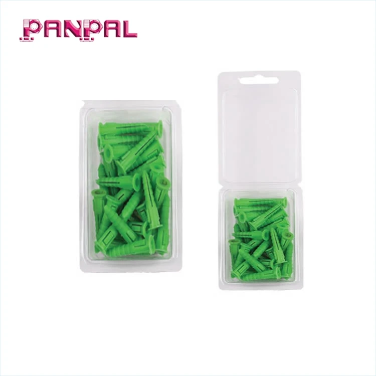 China factory supply Ribbed Plastic Anchor, 8-10-12 X 1-1/4-Inch, Blue, 100-Pack