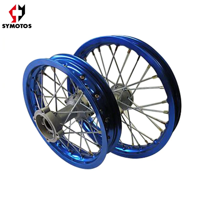 14 12 alloy blue rim alloy wheel dirt bike wheels motorcycle rim hub pitbike rim