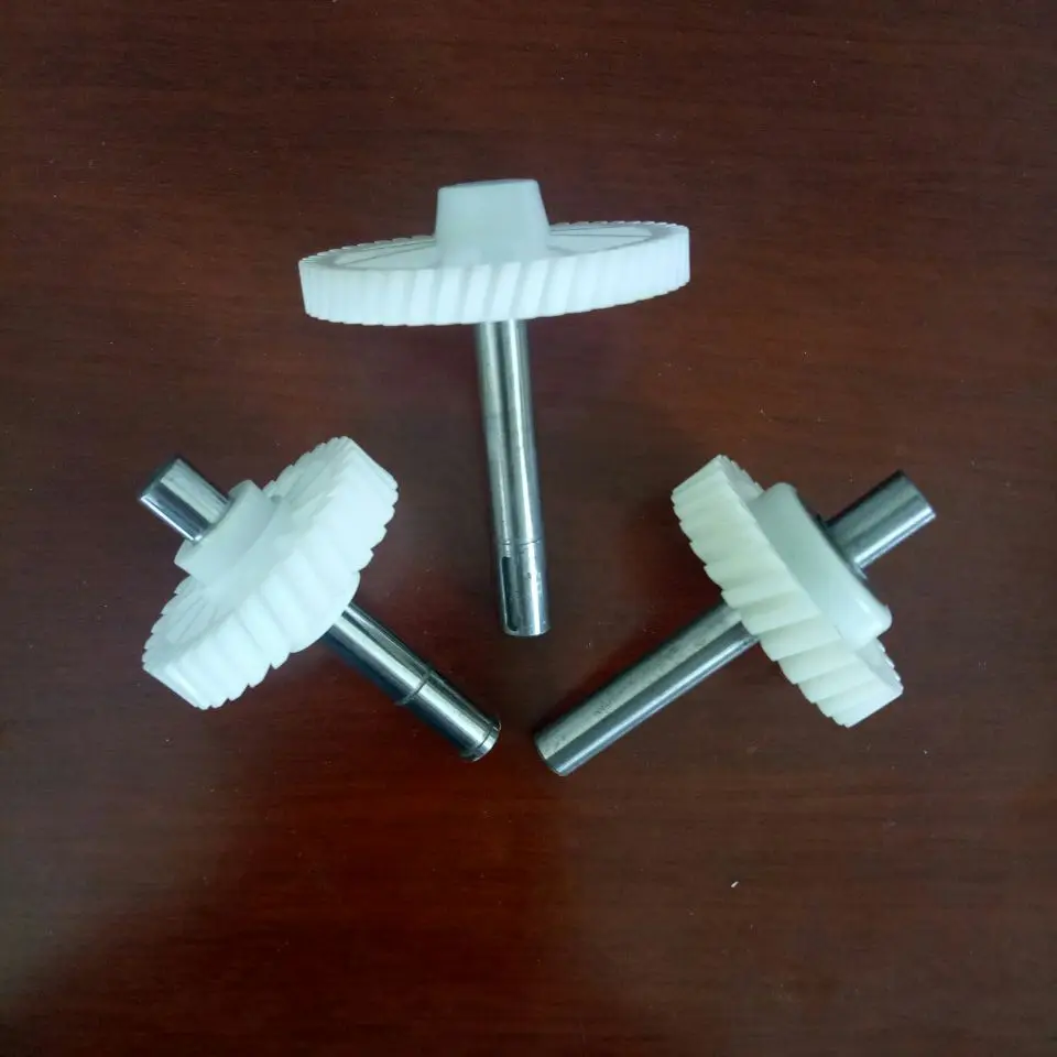 OEM hign precision plastic gear and steel worm gear axle shaft