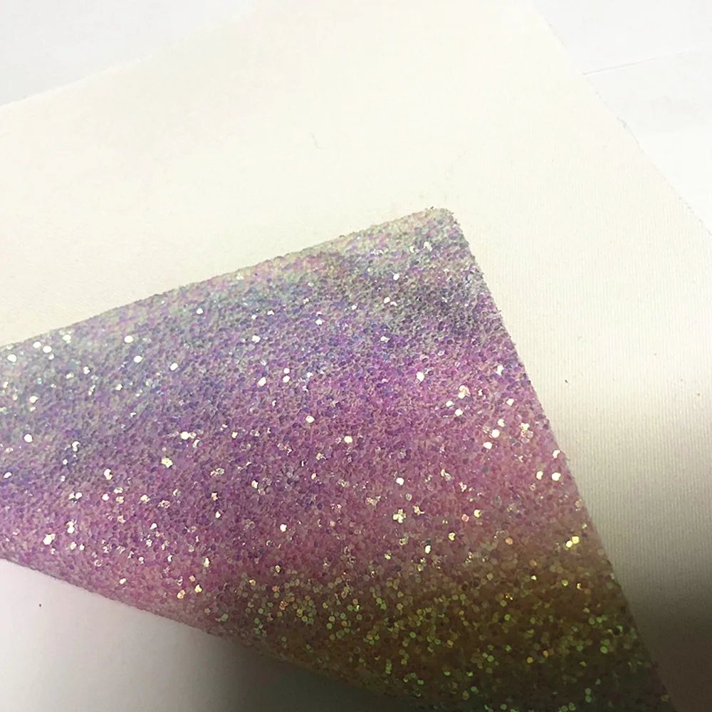 hot sell plain rainbow glitter vinyl for crafts to usa market