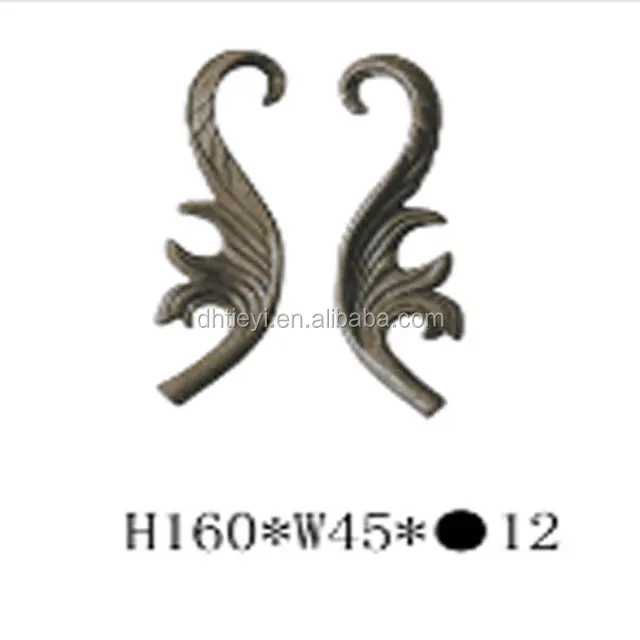 wrought iron flowers and leaves cast steel fence parts/cast steel leaf
