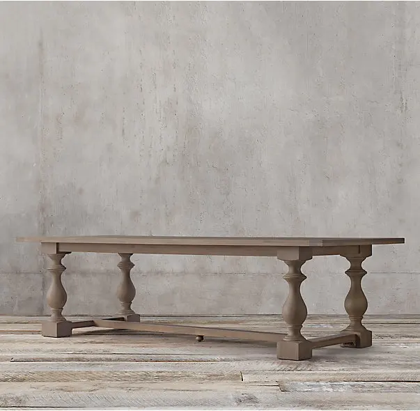 
Stable quality Household use rustic wooden dining table 