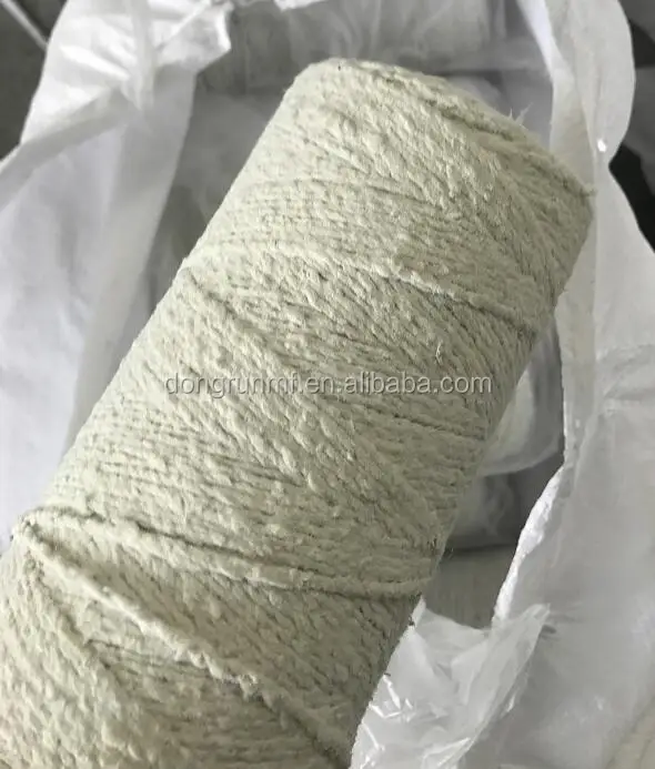 Скрученная тканевая пряжа с нитью из нержавеющей стали