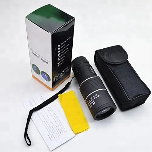 Phone Telescope 16x52 Zoom Hiking Dual Focus Monocular Telescope with Phone Holder Pouch