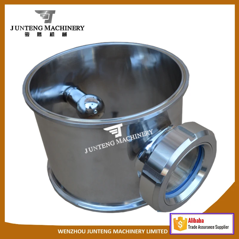 Factory Price Sanitary Stainless Steel Tri Clamp Tee With Sight Glass Union