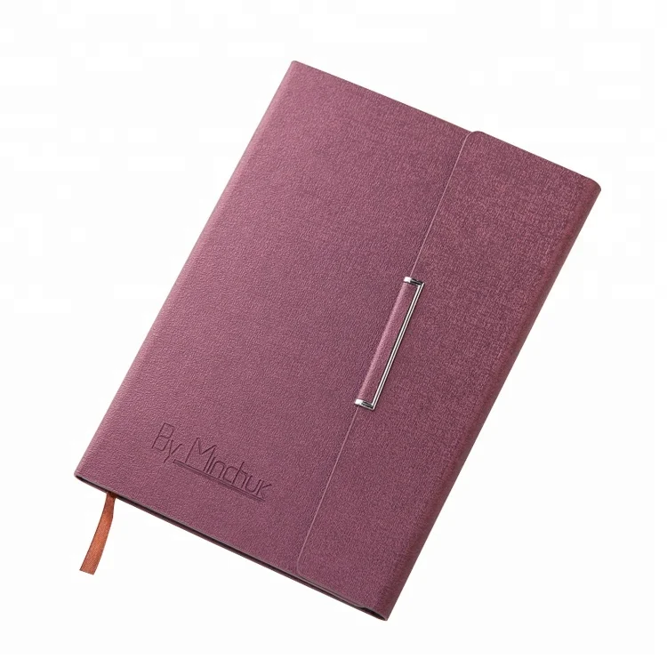 Luxury A5 custom cover supplier YiWu packing pu leather diary notebook for business gift