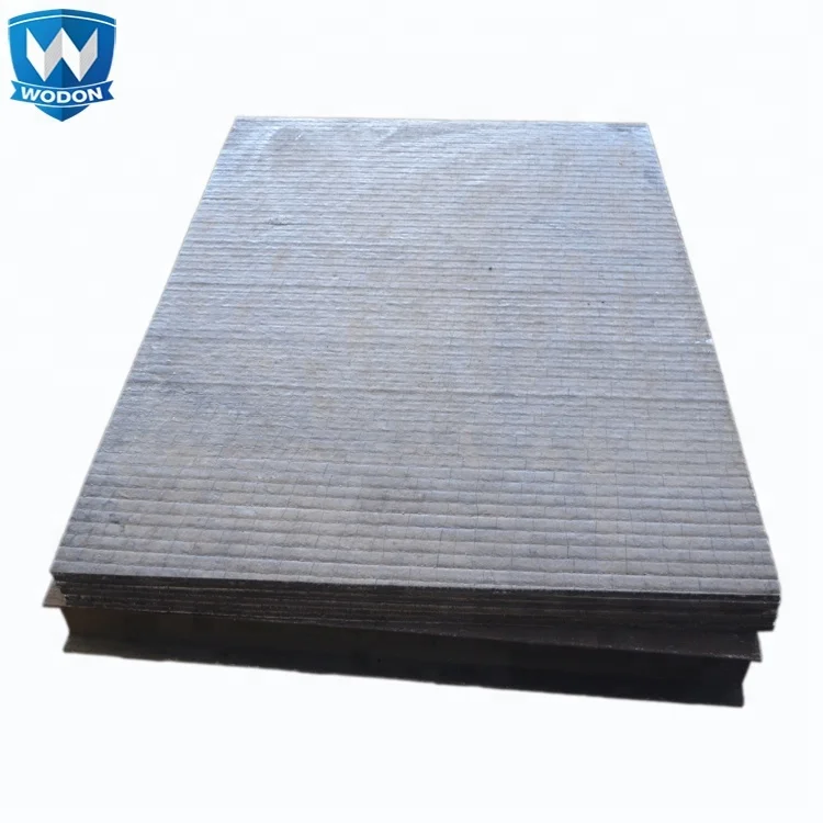 Wodon manufactured wear resistant hardfacing plate with alloy welding layer