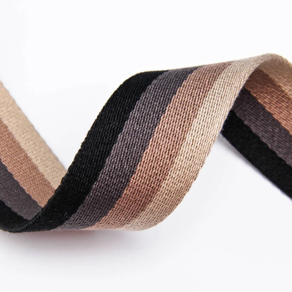 1.5 Inch High Quality Woven Colored Stripe Cotton Webbing