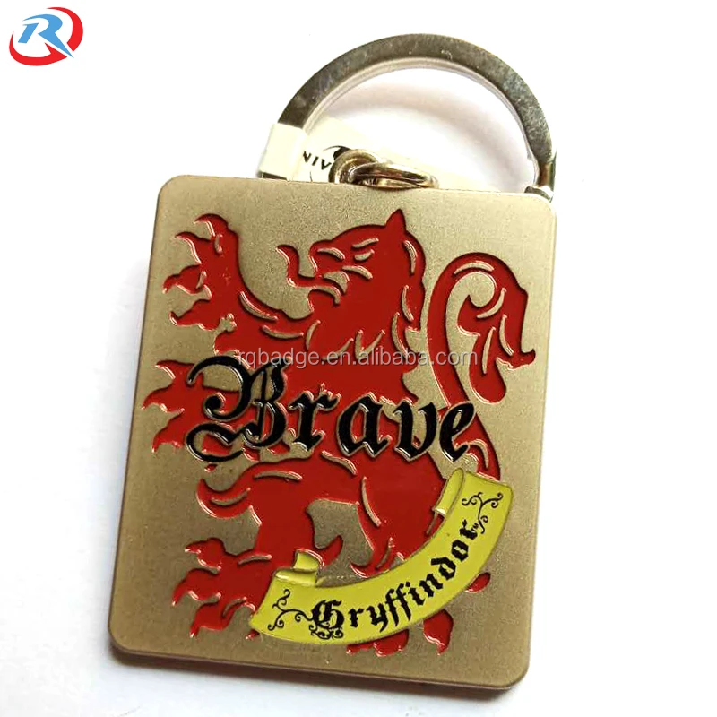 Custom own logo high quality soft enamel metal keychain